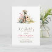 Invitation Pays rustique 90e fête d'anniversaire (Debout devant)