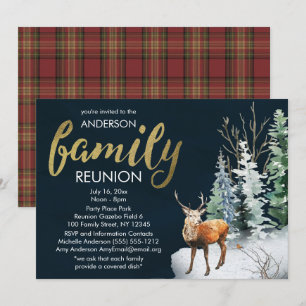 Invitation Pays rustique Bois Animaux Retrouvailles familiale