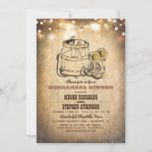 Invitation Pays Rustique Boots de Cowboy Dîner de répétition (Devant)