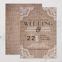 Pays Rustique Burlap Fabric Lace Mariage