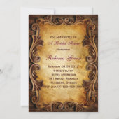 Invitation pays rustique cupcake brique douche thé fête (Dos)