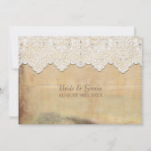 Invitation Pays rustique élégant Dentelle Vintage occidentale (Dos)