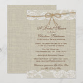 Invitation Pays Rustique et dentelle Mariage Fête des mariées (Devant / Derrière)