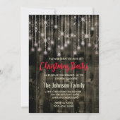 Invitation Pays rustique Feux de Noël Black Party (Devant)