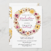 Invitation Pays rustique Fleur de courre d'eau Graduation (Devant / Derrière)