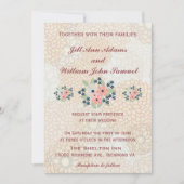Invitation Pays Rustique Mariage Floral (Devant)