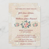 Invitation Pays Rustique Mariage Floral (Devant / Derrière)