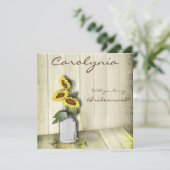 INVITATION PAYS RUSTIQUE MASON JAR AVEC DES SOUFFRES (Debout devant)