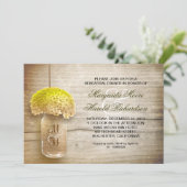 Invitation pays rustique mason jar répétition dîner invitatio (Debout devant)