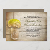 Invitation pays rustique mason jar répétition dîner invitatio (Devant / Derrière)