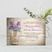 Invitation pays rustique mason jar répétition dîner invitatio (Debout devant)