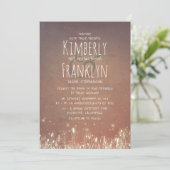 Invitation Pays rustique | Night Lights Field Garden Mariage (Debout devant)