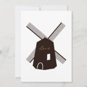 Invitation Pays rustique Pays Pays-Bas Windmill Mariage Invit (Dos)