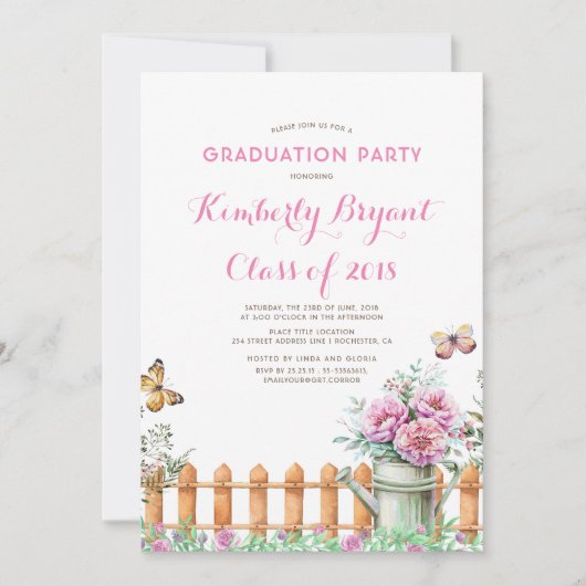 Invitation Pays rustique rural | Farmhouse Graduation Party (Devant)