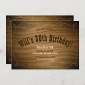 Invitation Pays Rustique Western Cowboy fête d'anniversaire (Devant / Derrière)