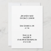 Invitation Pays Snowman primitif avec Oiseau bleu (Dos)