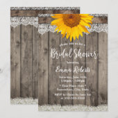 Invitation Pays Sunflower Fête des mariées Ouest (Devant / Derrière)