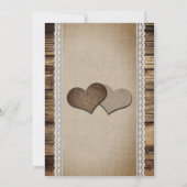 Invitation Pays Sunflower Wood String Mariage (Dos)