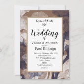 Invitation Pays Texture moderne Coton Bleu Design (Devant)