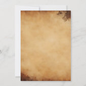 Invitation Pays vintage Ouest Recherché Anniversaire (Dos)