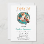 Invitation Pays Western Horse Saddup fête d'anniversaire (Devant)