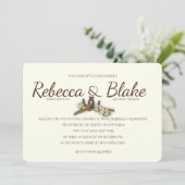 Invitation Pays Western Horseshoe et noeud de corde (Debout devant)