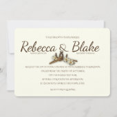 Invitation Pays Western Horseshoe et noeud de corde (Devant)