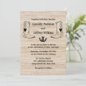 Invitation Pays Western Mariage Boots de Cowboy Boots Rustiqu (Debout devant)