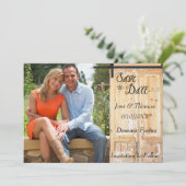 Invitation Pays Western Photo Enregistrer la date (Debout devant)