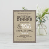 Invitation Pays Western Rustic Rehearer Dîner (Debout devant)