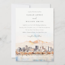 Paysage aquarelle de mariage à Salt Lake City, Uta
