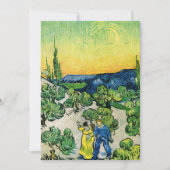 Invitation Paysage avec couple Marche par Vincent van Gogh (Devant)