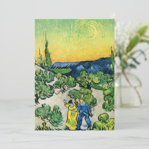 Invitation Paysage avec couple Marche par Vincent van Gogh