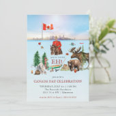 Invitation Paysage canadien | Fête du Canada (Debout devant)