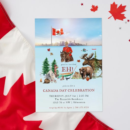 Invitation Paysage canadien | Fête du Canada