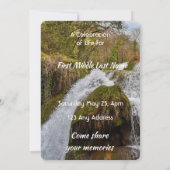 Invitation Paysage de cascade Célébration Service de vie (Dos)