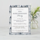 Invitation Paysage de cerfs gris hivernal pour anniversaire (Debout devant)