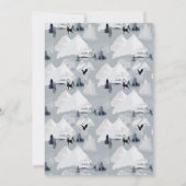 Invitation Paysage de cerfs gris hivernal pour anniversaire (Dos)