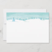 Invitation Paysage De Forêt D'Hiver Neige Avec Des Épinettes (Devant)