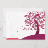 Invitation Paysage de Heart Tree Saint Valentin (Dos)