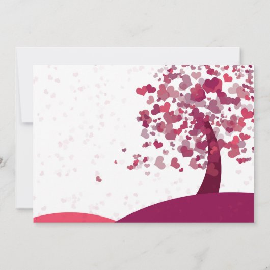 Invitation Paysage de Heart Tree Saint Valentin (Dos)