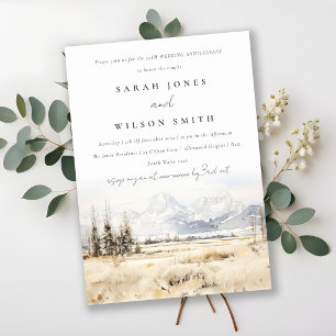 Invitation Paysage de Jackson Hole Wyoming Mariage Anniversai