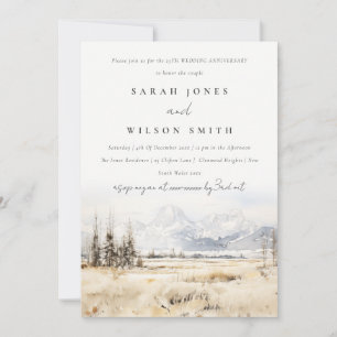 Invitation Paysage de Jackson Hole Wyoming Mariage Anniversai