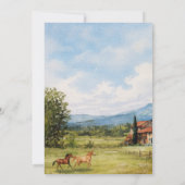 Invitation Paysage de la Campagne Toscane Monogramme Mariage  (Dos)