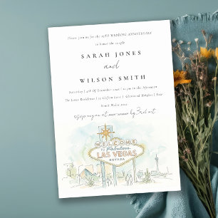 Invitation Paysage de Las Vegas Nevada Mariage Anniversaire