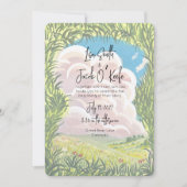 Invitation Paysage de mariage illustré peint à la main (Devant)