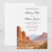 Invitation Paysage de montagne désertique Mariage Sud-Ouest a (Devant / Derrière)