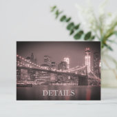 Invitation Paysage de New York réception de mariage à Brookly (Debout devant)