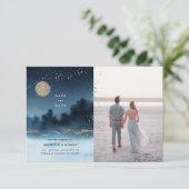 Invitation Paysage De Nuit Bleue Deux Photo Enregistrer La Da (Debout devant)