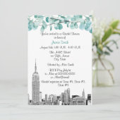 Invitation Paysage de NYC ESB Gravure Eucalyptus Enterrement (Debout devant)